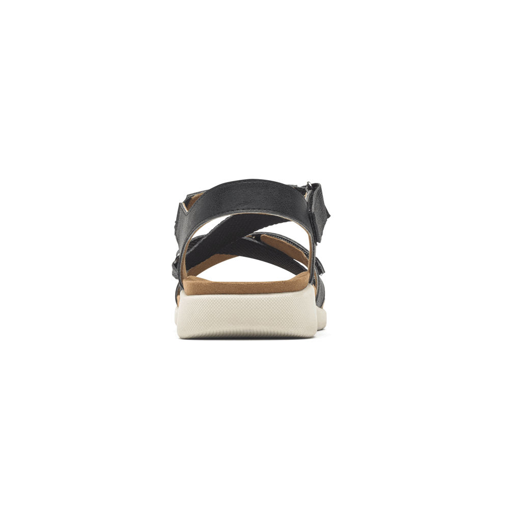 Rockport Sandaler Dame Svart - Eileen X-Strap - JEUF47610